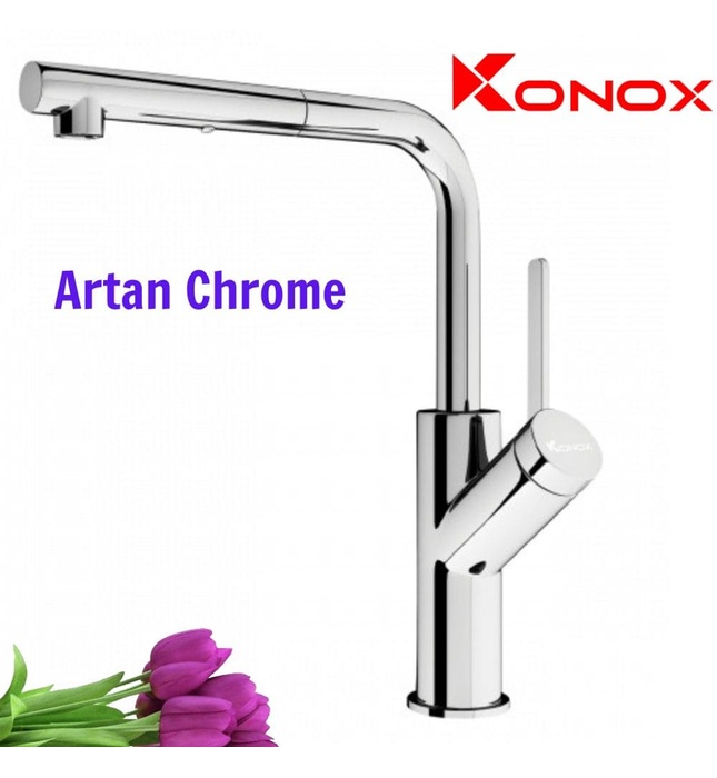 Vòi rửa bát nóng lạnh Konox Artan Chrome