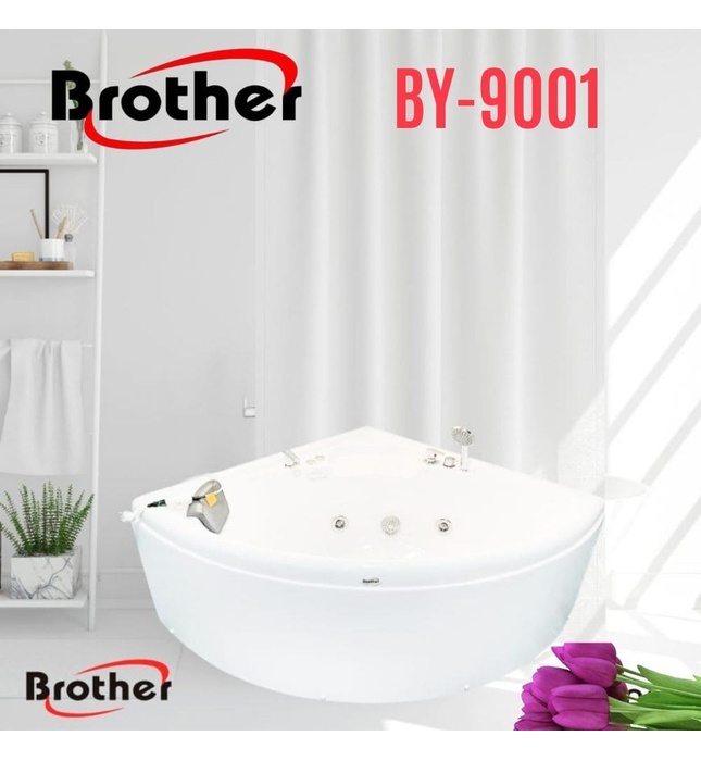 Bồn tắm góc massage Brother BY-9001M (1.3m)
