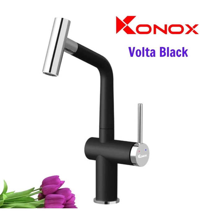 Vòi rửa bát nóng lạnh Konox Volta Black