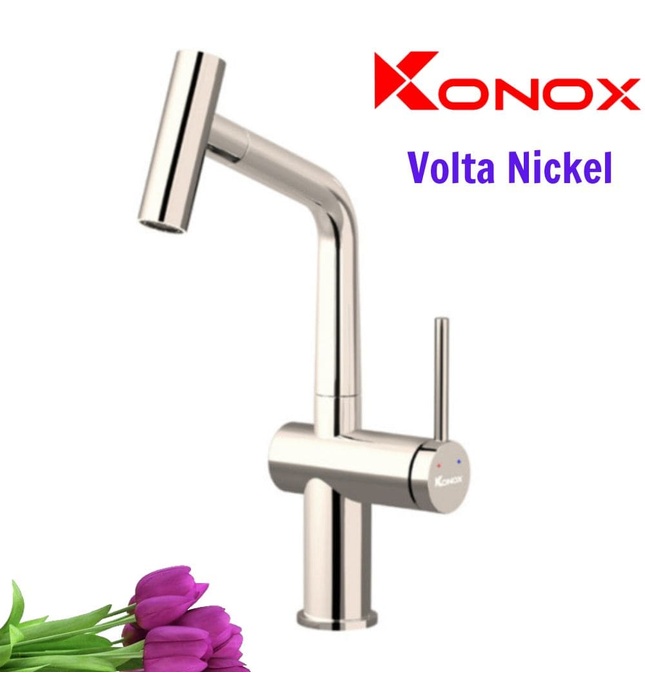 Vòi rửa bát nóng lạnh Konox Volta Nickel