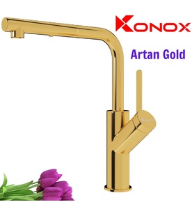 Vòi rửa bát nóng lạnh Konox Artan Gold