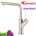 Vòi rửa bát nóng lạnh Konox Artan Nickel