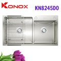Chậu rửa bát 2 hố lệch SUS304 Konox Overmount KN8245DO Thổ Nhĩ Kỳ 