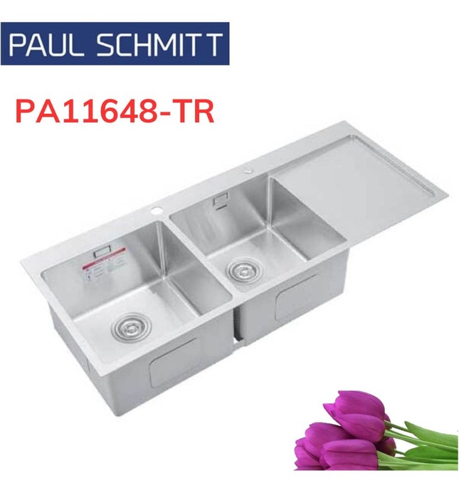 Chậu rửa bát 2 hố bàn phải Paul Schmitt PA11648-TR