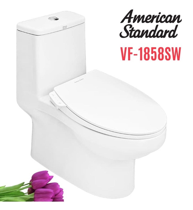 Bàn cầu 1 khối nắp rửa cơ American Standard VF-1858SW
