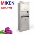 Hộp giấy kèm thùng rác âm tường Inox 304 Miken MKG-728E