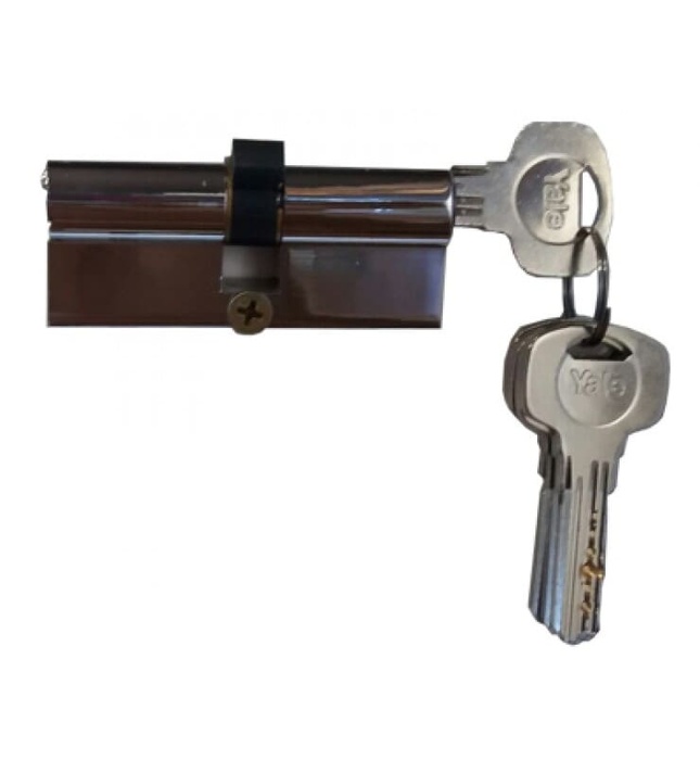 Ruột Khóa Yale 10-1002-3535-00-11-01 Hai Đầu Chìa Màu Chrome Bóng