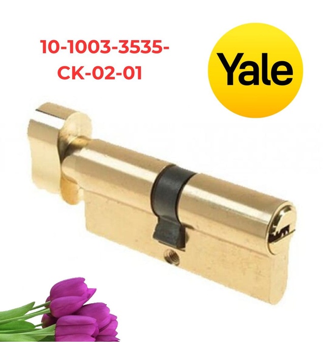 Ruột Khóa Yale 10-1003-3535-CK-02-01 Một Đầu Chìa Màu Đồng Bóng