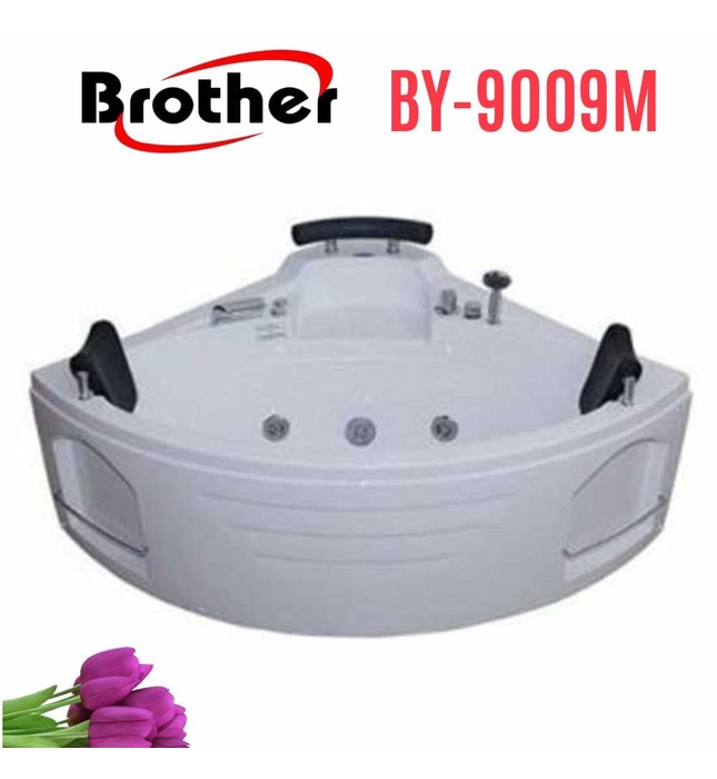 Bồn tắm góc massage Brother BY-9009M (1.3m)