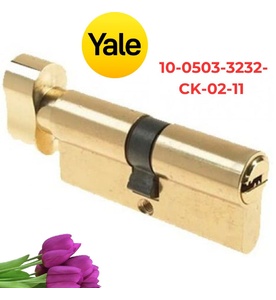 Ruột Khóa Yale 10-0503-3232-CK-02-11 Một Đầu Chìa Màu Đồng Bóng