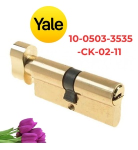 Ruột Khóa Yale 10-0503-3535-CK-02-11 Một Đầu Chìa Màu Đồng Bóng
