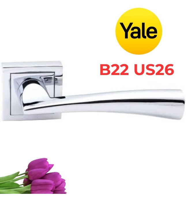 Tay Nắm Gạt Yale B22 US26 Màu Bạc