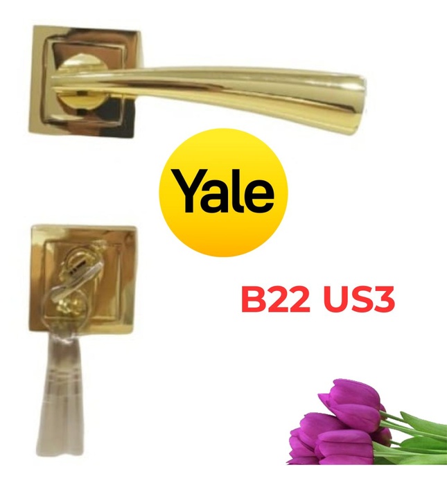 Tay Nắm Gạt Yale B22 US3 Vàng Bóng
