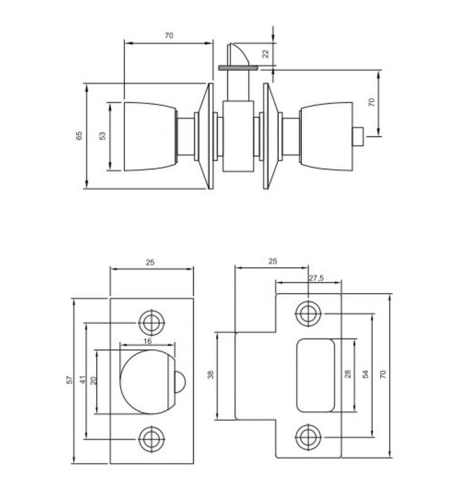 Khóa Tay Nắm Tròn Yale CA4157 US32D