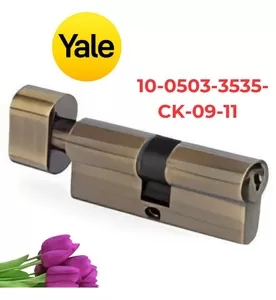 Ruột Khóa Yale 10-0503-3535-CK-09-11 Một Đầu Chìa Một Đầu Vặn Màu Đồng Rêu