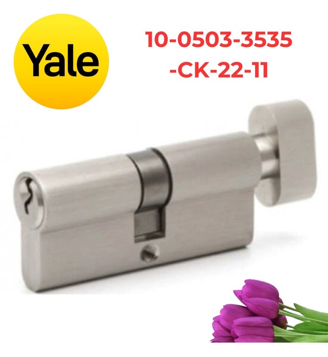 Ruột Khóa Yale 10-0503-3535-CK-22-11 Một Đầu Chìa Một Đầu Vặn Màu Niken Mờ