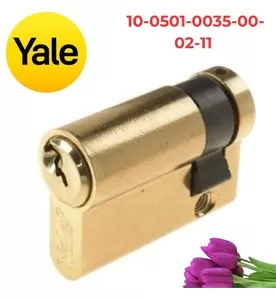 Ruột Khóa Yale 10-0501-0035-00-02-11 Một Đầu Chìa Màu Đồng Bóng