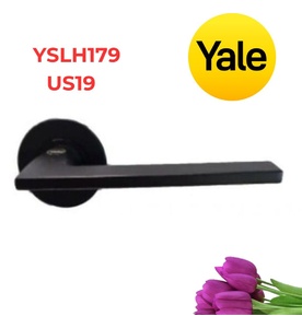 Tay Nắm Gạt Cửa Phòng Yale YSLH179 US19 Inox Màu Đen Mờ 