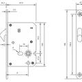 Thân Khóa Cửa Trượt Yale YDL-020 US32D