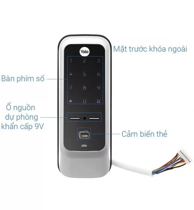 Khóa Điện Tử Yale J20A Thẻ Từ Rimlock