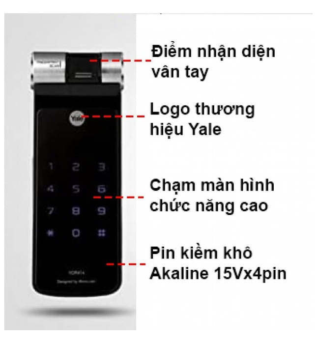 Khóa Điện Tử Yale YDR414 Vân Tay