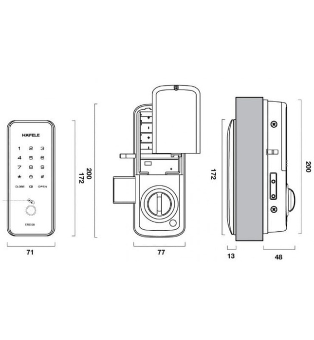 Khóa Cửa Điện Tử Yale YDR41 Vân Tay