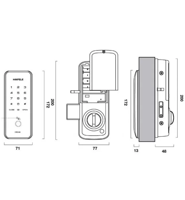Khóa Cửa Điện Tử Yale YDR41 Vân Tay