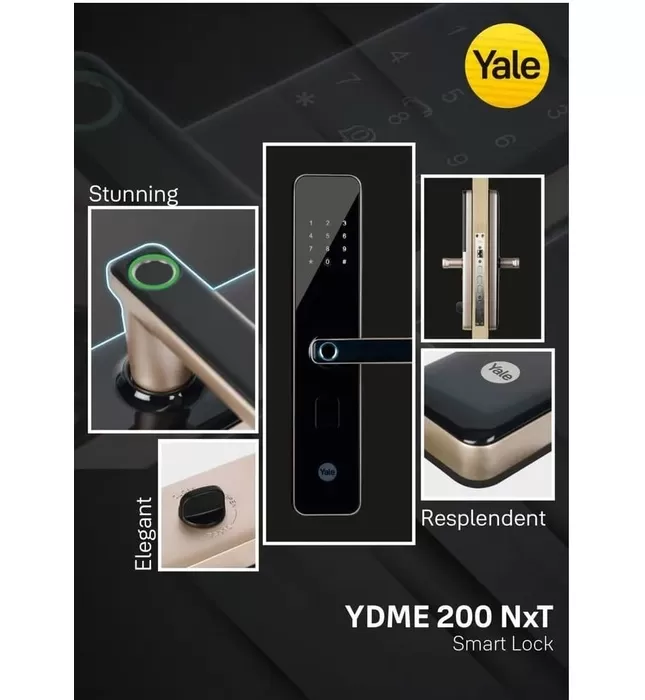 Khóa Cửa Điện Tử Yale YDME 200 NxT Đa Năng Màu Vàng Đen