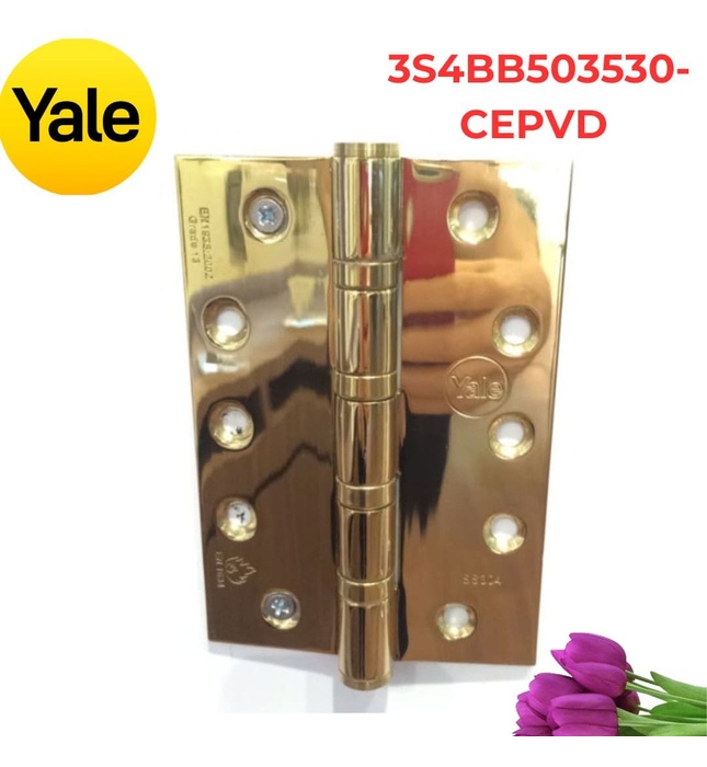 Bản Lề Cửa Yale 3S4BB503530-CEPVD màu đồng bóng
