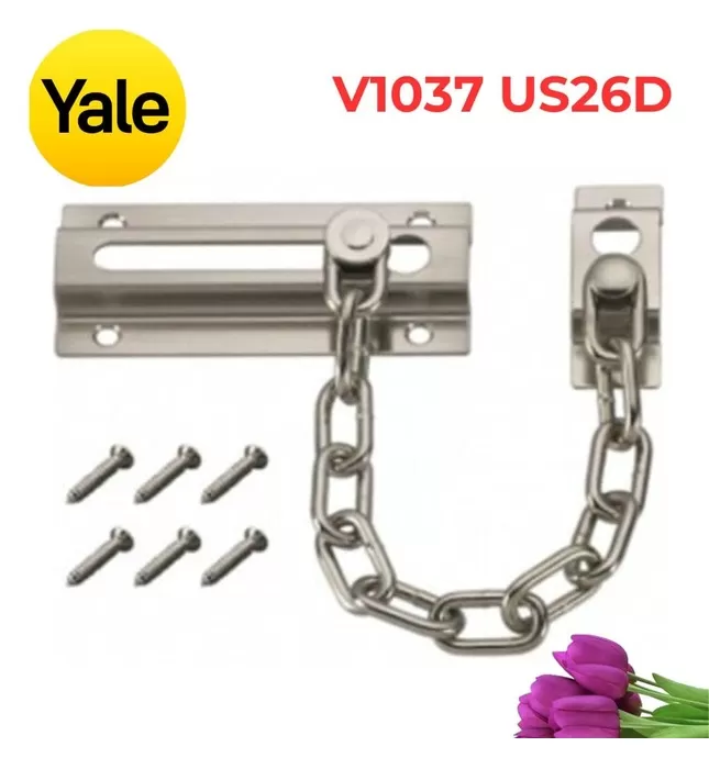 Chốt An Toàn Yale V1037 US26D Bạc Dạng Xích