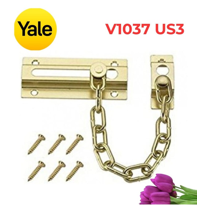 Chốt An Toàn Yale V1037 US3 Vàng Đồng Dạng Xích