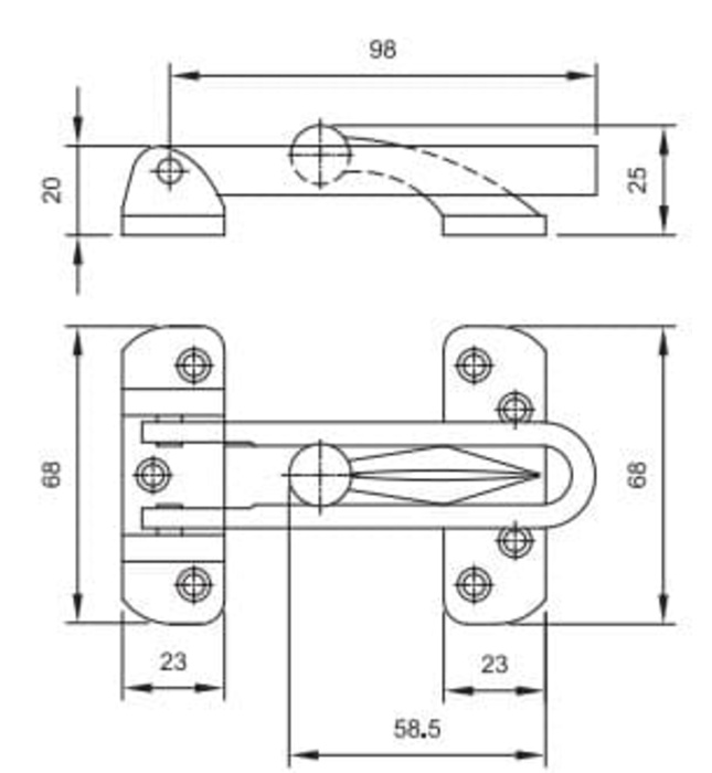 Chốt An Toàn Yale YDG-021US32D Inox Mờ Dạng Gài