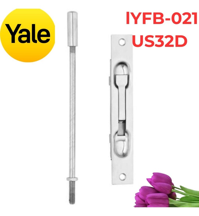 Chốt âm Yale YFB-021 US32D Gắn Cửa Săt, Cửa Nhôm