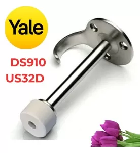 Chặn Cửa Gắn Tường Có Móc Treo Yale DS910 US32D Màu Bạc