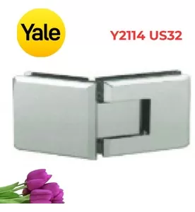 Bản Lề Cửa Kính Yale Y2114 US32 Nối Kính - Kính 135 độ