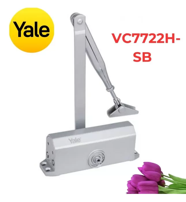 Tay Đẩy Hơi Yale VC7722H-SB Giữ Cửa 90 Độ