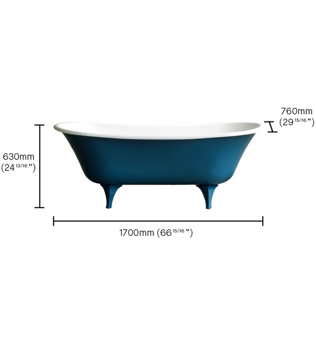 Bồn Tắm tân cổ điển Cast Iron 1.7m CleanMax BĐC1920