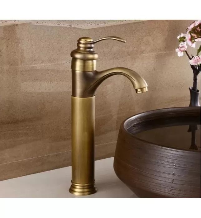 Vòi Lavabo Nóng Lạnh Thân Cao Màu Vàng CleanMax 5004F