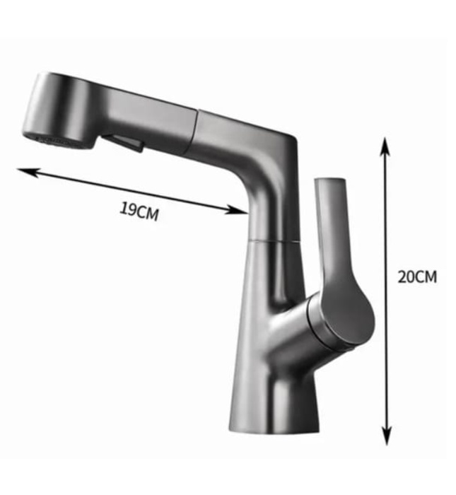 Vòi chậu rửa mặt dây rút Clean Max VR0423