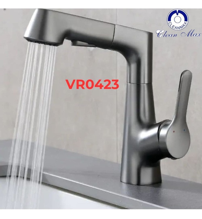 Vòi chậu rửa mặt dây rút Clean Max VR0423