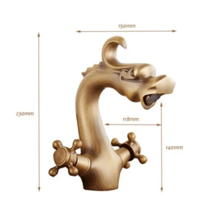 Vòi Chậu Đầu Rồng Mạ Vàng Clean Max VR5022C