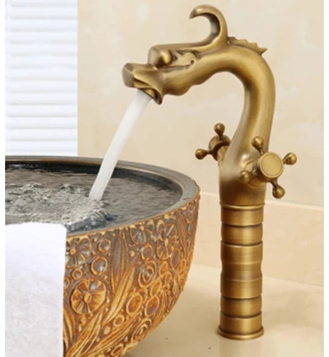 Vòi Chậu Đầu Rồng Mạ Vàng Clean Max VR5022C