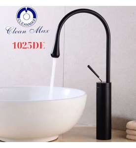 Vòi chậu cao để bàn màu đen Clean Max 1025DE