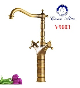 Vòi chậu đồng tân cổ điển Clean Max V9603