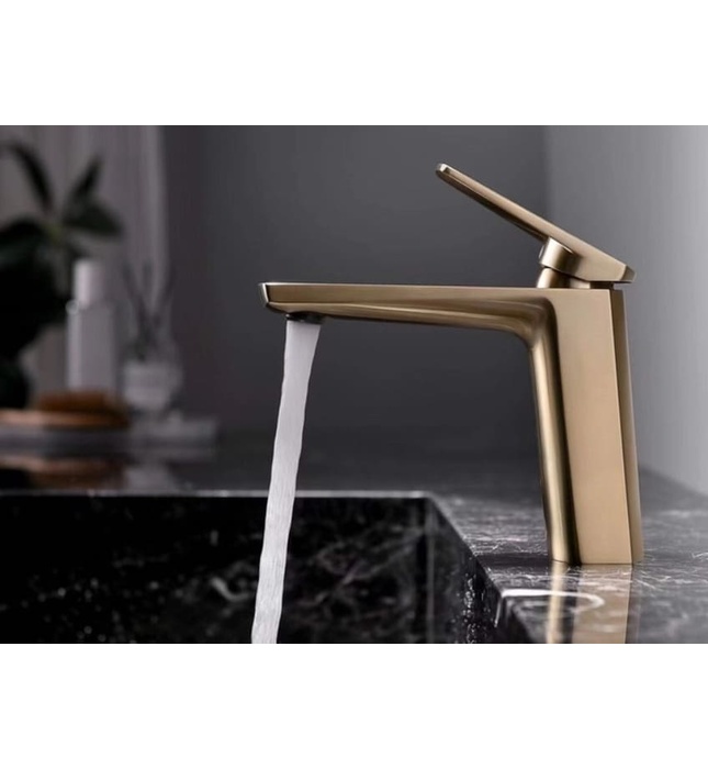 Vòi chậu rửa mặt màu vàng Clean Max V38