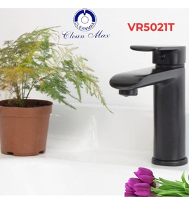 Vòi chậu rửa mặt màu đen Clean Max RL61128