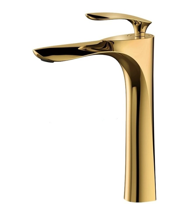 Vòi chậu rửa mặt nghệ thuật mạ vàng Clean Max 6003