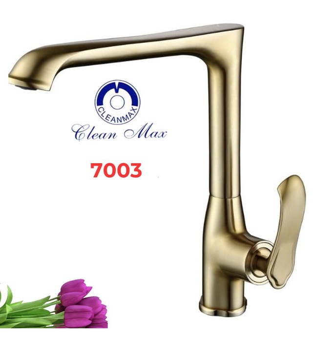 Vòi chậu rửa bát mạ vàng Clean Max 7003