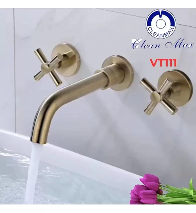 Vòi Lavabo Âm Tường Nóng Lạnh CleanMax VT111
