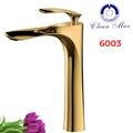 Vòi chậu rửa mặt nghệ thuật mạ vàng Clean Max 6003
